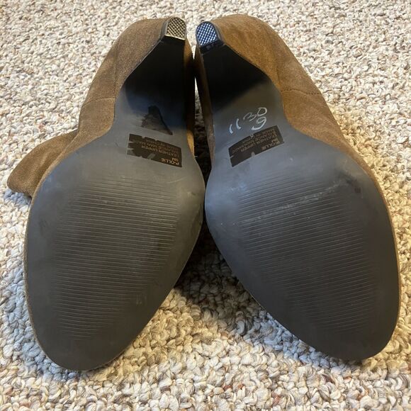 Steve Madden Ollie Suede Heeled Booties Size 9 M Brown Slouchy Ankle Boots - Picture 9 of 11